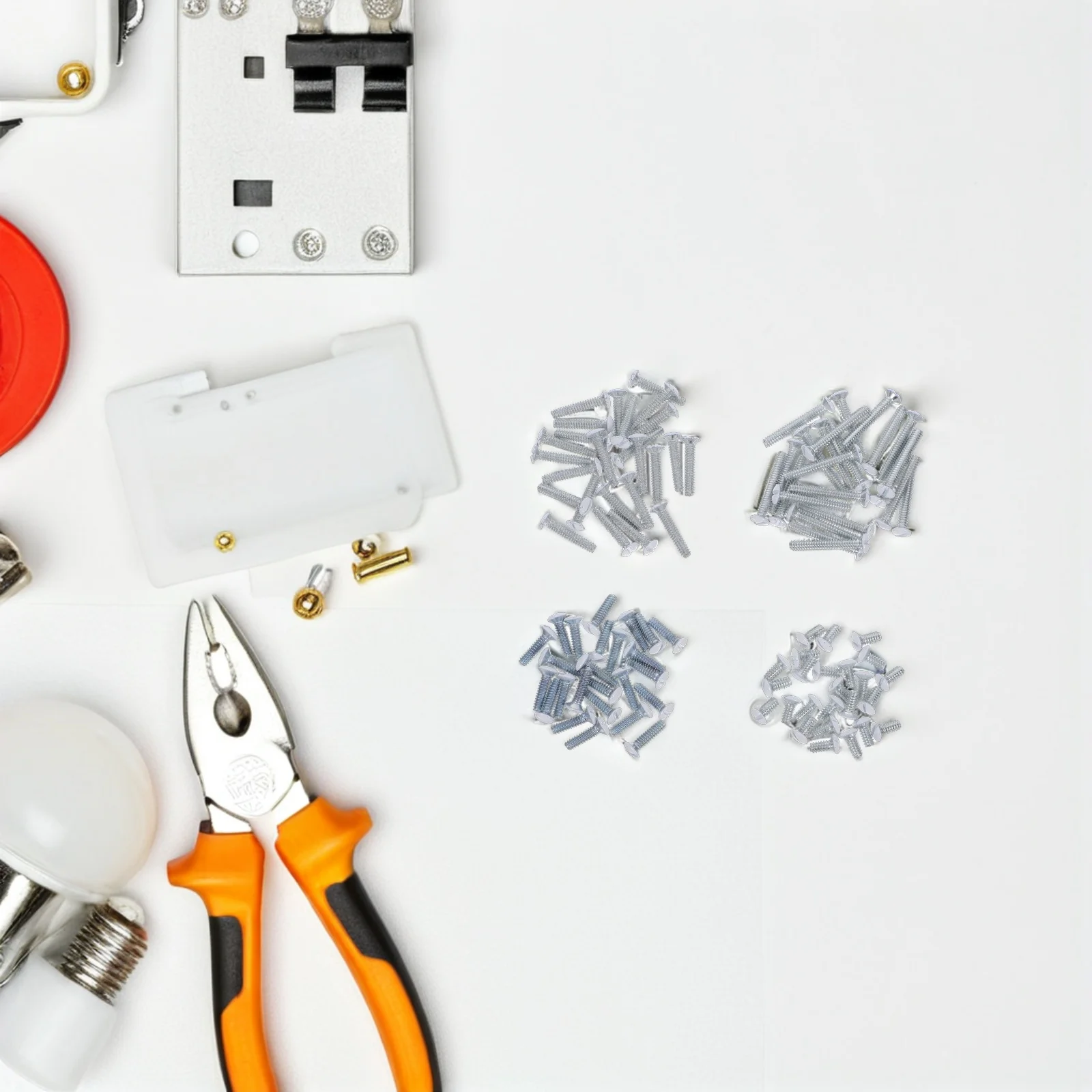 

1 set Wall Plate Screws 9/14/19/25Mm 6-32 Thread Flat Mouth For Electrical Outlet Switch Lamp Panel Fixing Fasteners Stainless