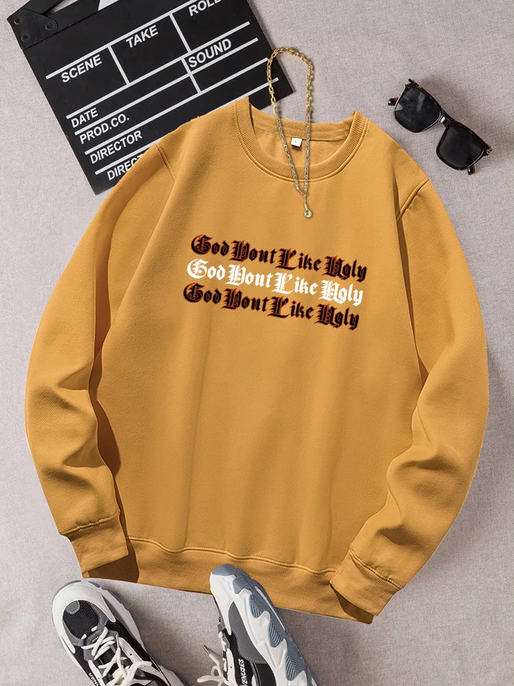 Designed Letters Print Tracksuit Male Warm Fleece Fashion Clothes Crewneck Casual Sweatshirt Autumn Simple Round Neck Pullover