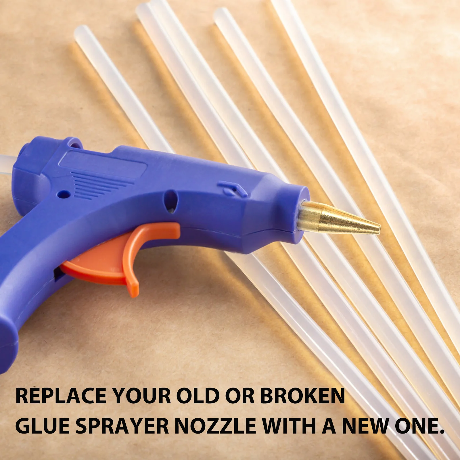 

4Pcs Glue Sprayer Nozzle Copper High Durability Assorted Sizes Anti Drip Hot Melting Glue Sprayer Tips Repair Tool