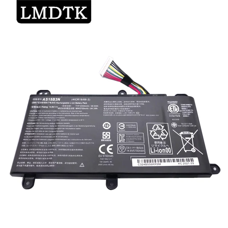 LMDTK New AS15B3N Laptop Battery For Acer Predator 17 15 G9-591-713C G9-792-72S6  21X GX21-71 17X GX-79 G5-79