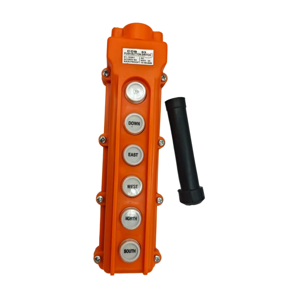 COB-63 6 Ways Rainproof Hoist Push Button Switch for Hoist Crane Control 250V 5A