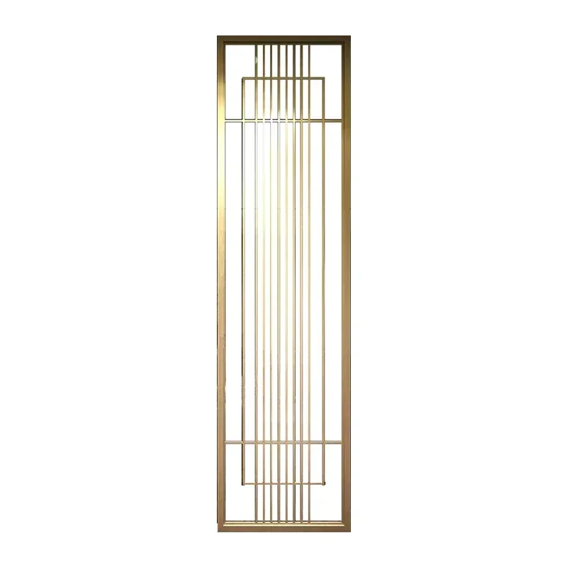 Custom stainless steel screen partition custom metal hollowed-out pattern light extravagant rockery new Chinese styleliving room