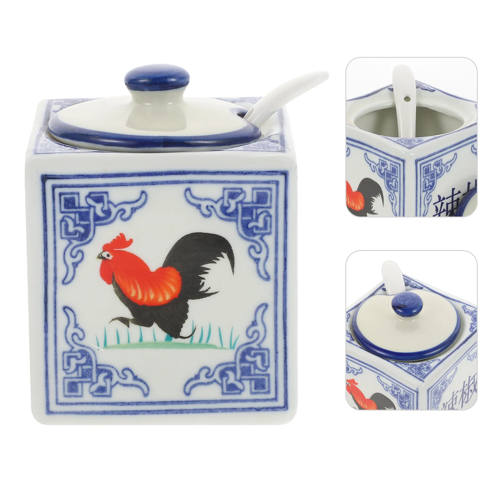 

Ceramic Pepper Seasoning Pot Creative Kitchen Condiment Jar Salt Sugar Dispenser Practical Spice Organizer