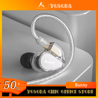 Tanchjim Bunny Earphone Wired Dual Cavity Dynamic Coil Single Action Drive In Ear Dmt4 Ultra Hifi Esports Headsets Customization