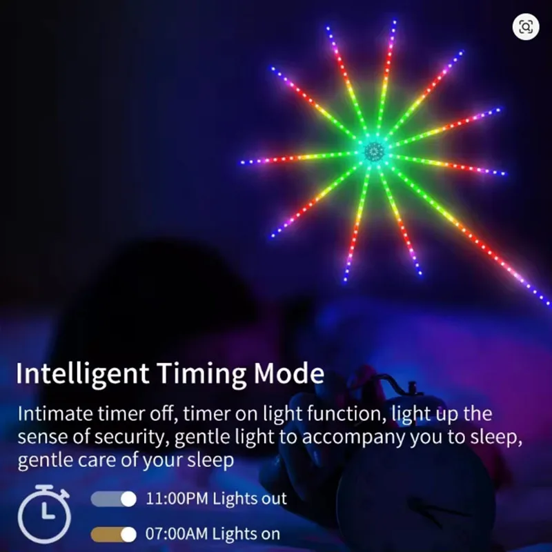 USB LED Color‑Changing Indoor Firework Light, Romantic Atmosphere Night Light, Birthday Gift for Girlfriend & Best Friend