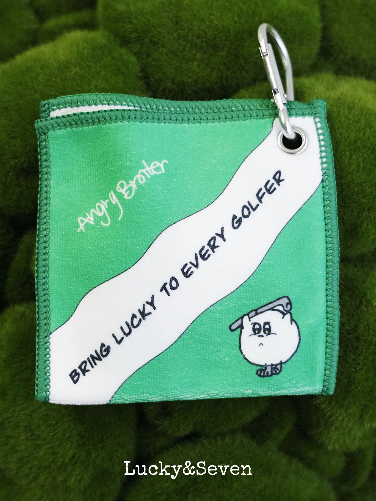 luckyseven-golf-ball-cleaning-towel-sports-absorbent-towel-bag-hanging-decoration-aggressive-little-brother-letter-pattern