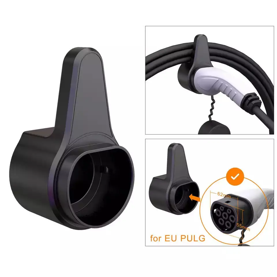 Type2 Type1 EV Charger Cable Holder Plug Socket For Electric Car Vehicle Charging Organizer Socket Holder Wall Mount Bracket