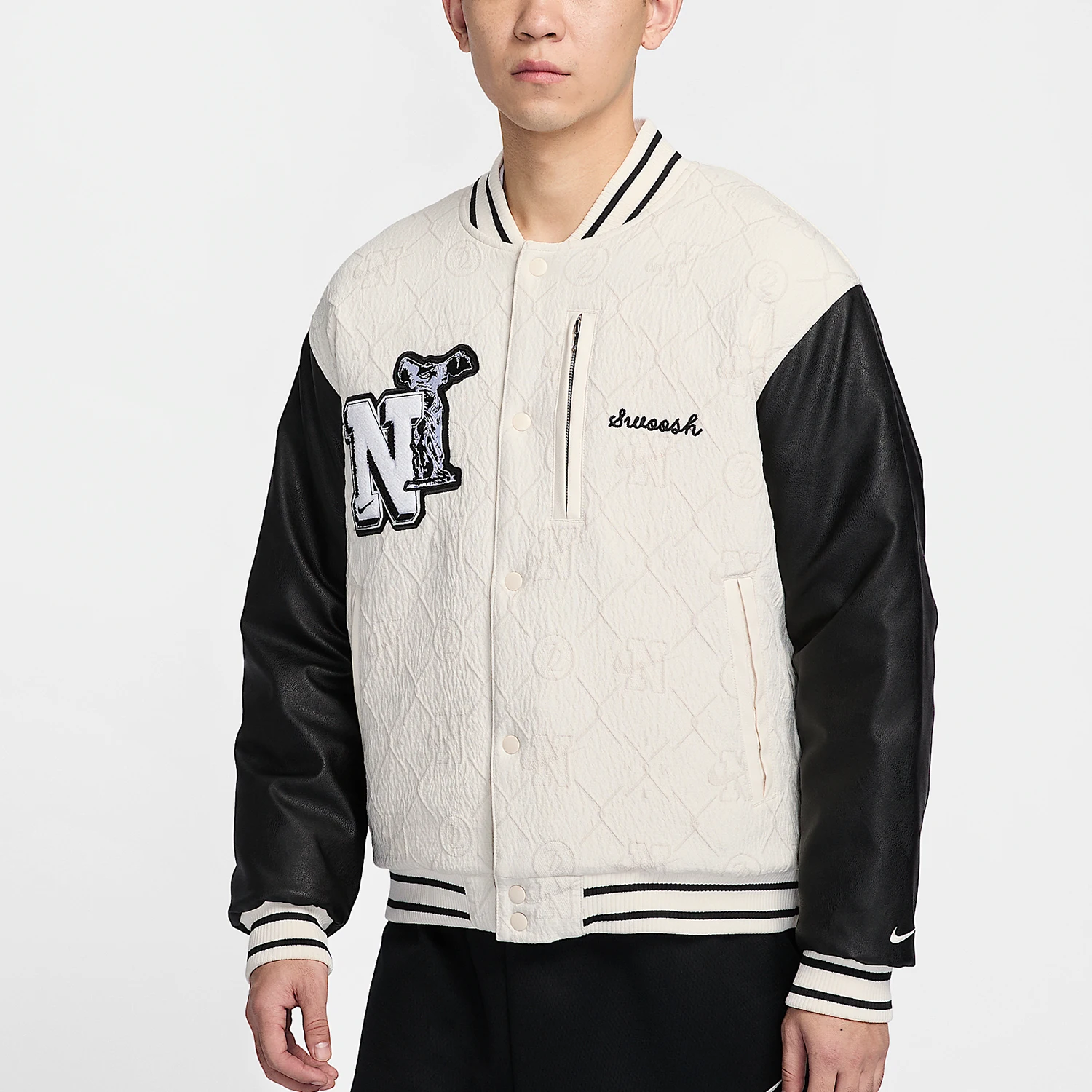 

Официальная новая мужская спортивная куртка Nike с жаккардовым узором в стиле пэчворк и ромбовидным узором HJ3870-110