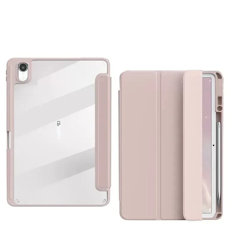 Gefenis For Huawei MatePad 11.5 S Case TGR-W09/W10 Trifold Acrylic Clear Back Hard Cover For Funda Matepad 11.5S Case With Pen H