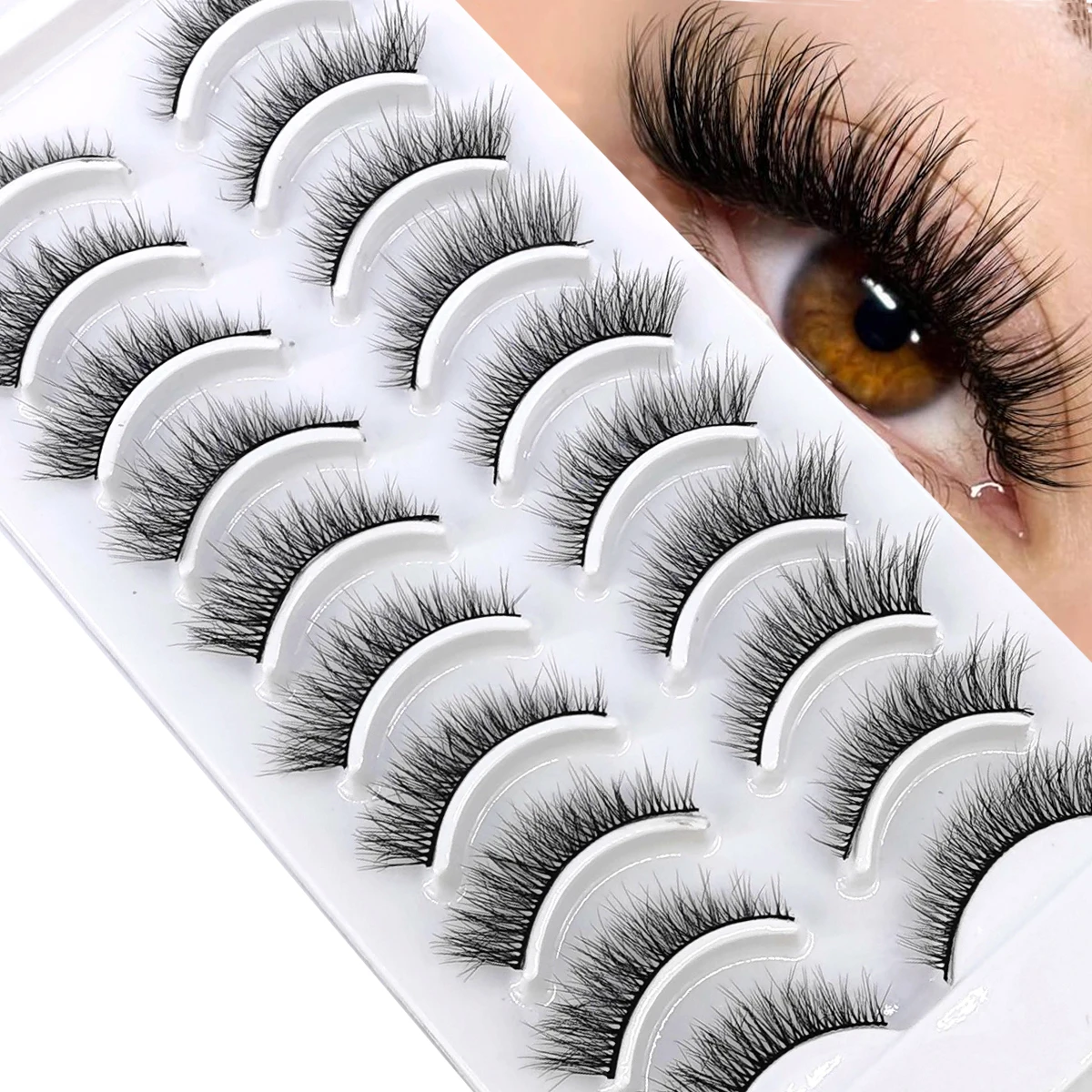 New 41 Styles 10 Pairs Natural Long 3D Mink False Eyelashes Fake Lashes Makeup Kit Mink Lashes Extension Lashes Short Eyelashes