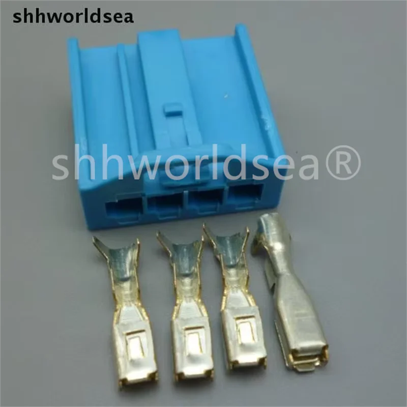 Shhworldsea 10sets 4 pin Auto female connector Car Speaker plug Auto Bass socket Car electric connector for BMW for Porsche etc