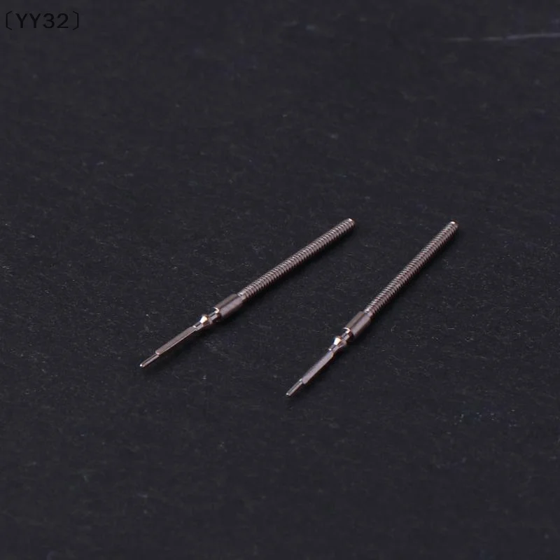 〔YY32〕2Pcs 3135 Winding Stem Movement Repair Tool 3135 Movement Winding Stem Steel Handle Rod Steel Stem Crown Metal Watch Stems