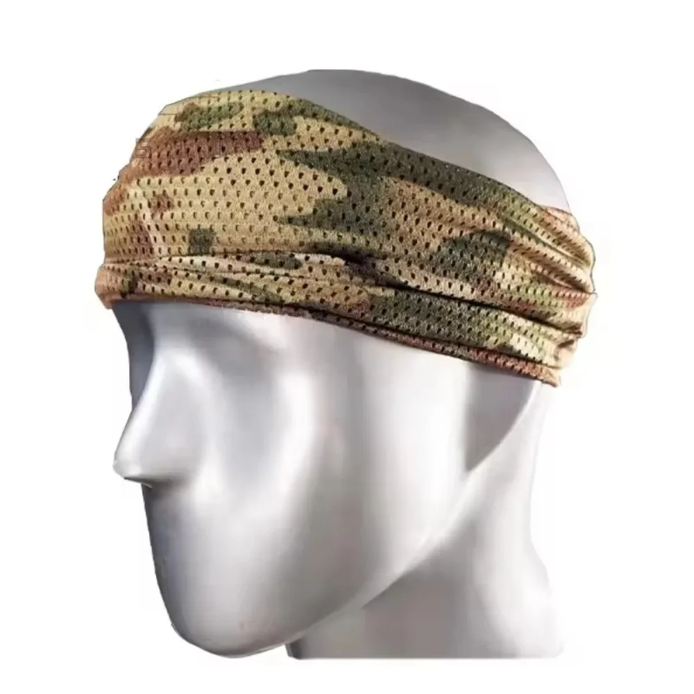 Multi-Functional Large Mesh Holes Face Towel Stretchy Fabric Tube Bandana Breathable UV Protection Neckerchief Outdoor Sports