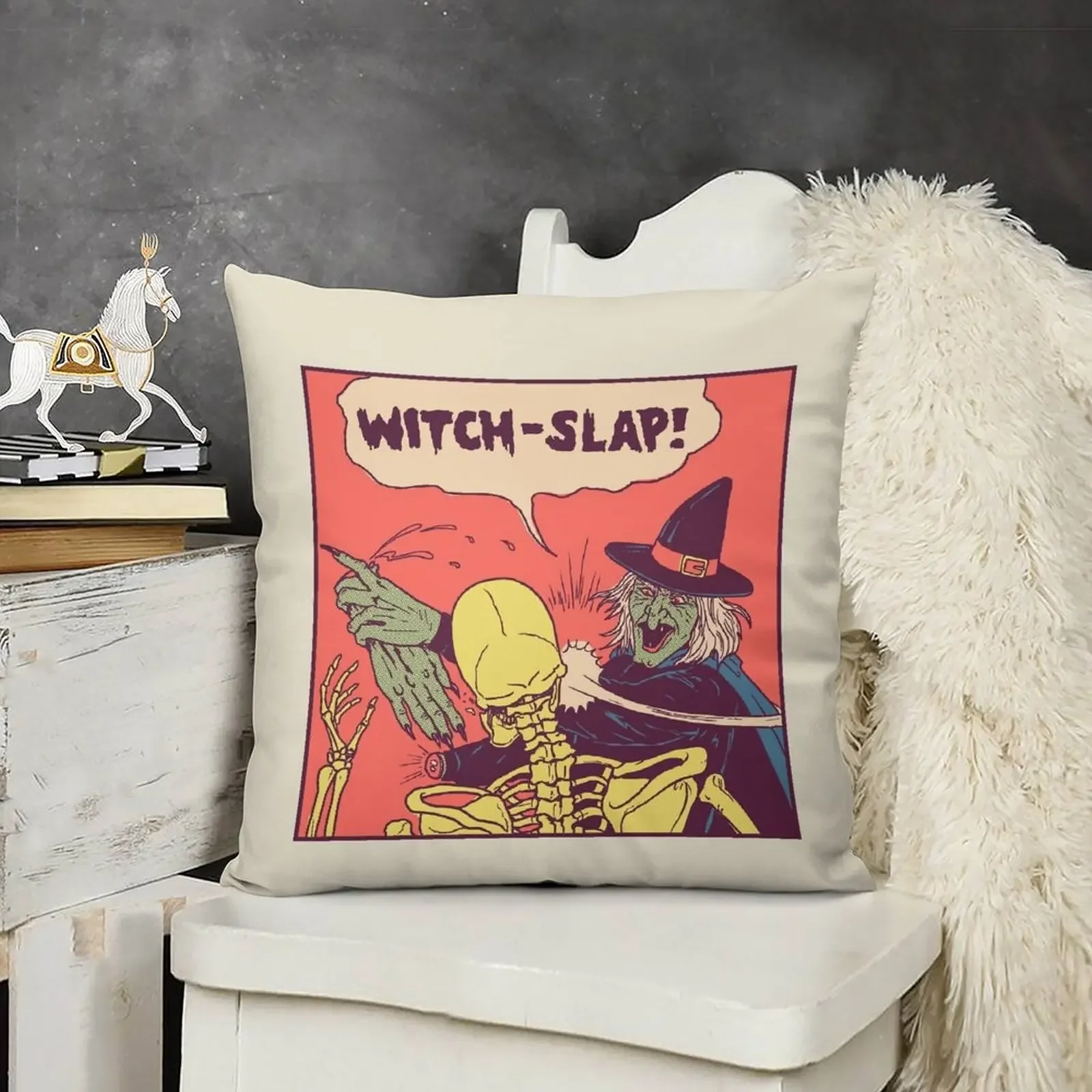 Witch-Slap Throw Pillow christmas ornaments 2025 pillow cover christmas pillow