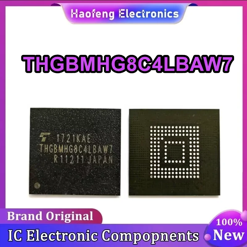THGBMHG8C4LBAW7 Tail Vertebral BAW7 32GB Industrial Flash EMMC5.1 Version 0-10 IC New Original in stock