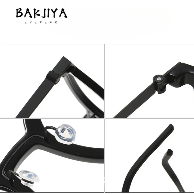 Denmark Design Pure Titanium Acetate Eyeglasses Frames Screwless Eyewear Men and Women Retro Square Clear Gray Glasses Frames