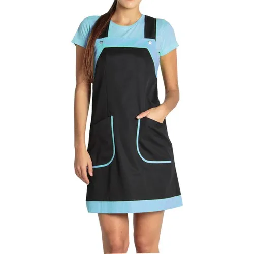 Medusa Forma Bib Apron Master Chef-Barista-Cook-Barber-Tattoo-Kitchen-Chef Waiter Apron blue