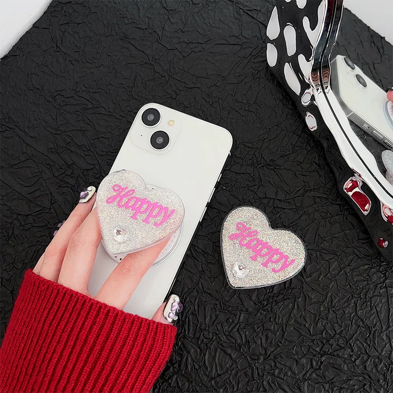 

Магнитный держатель-подставка Griptok с блестками и стразами для iPhone 17 и Samsung S26, подушка безопасности, легкий люкс