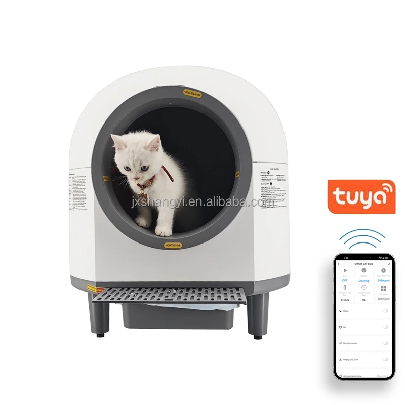 hit productFactory OEM 80L Odor Control App Control Self Cleaning Smart Automatic cat Litter Box for Multiple  Cat Safety Protec