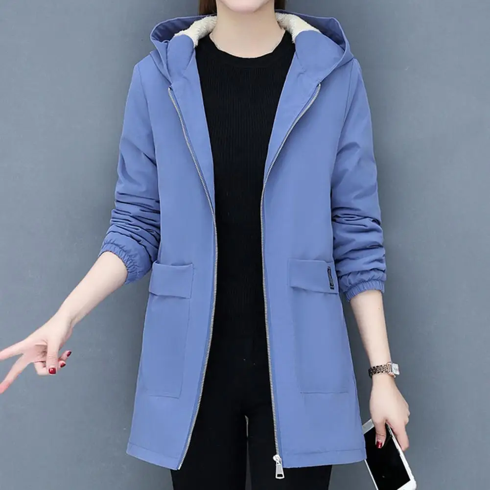 Slim Hooded Mid-length Coat Oversize 4xl Windbreaker Jacket Women Spring Chaqueta Casual Outerwear Korean Ceketler