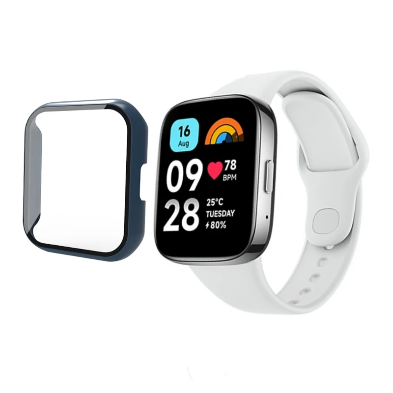 Tempered-Glass Film Screen Protector Case Cover For Redmi Watch 3 Active Smart Watch Protective Cover Bumper Shell Frame