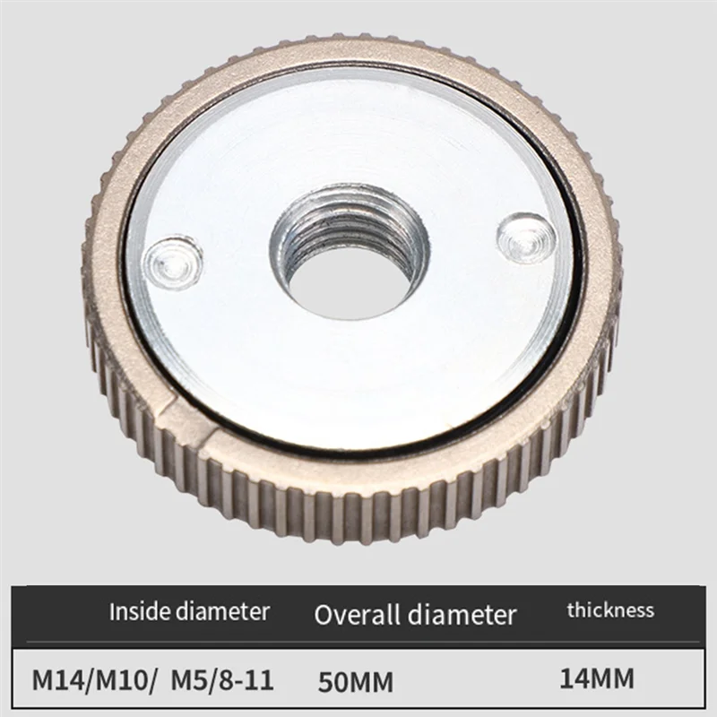 

M14 Angle Grinder Flange Nut Inner Outer Quick Release Locking Nut Replace For Metabo -B51B