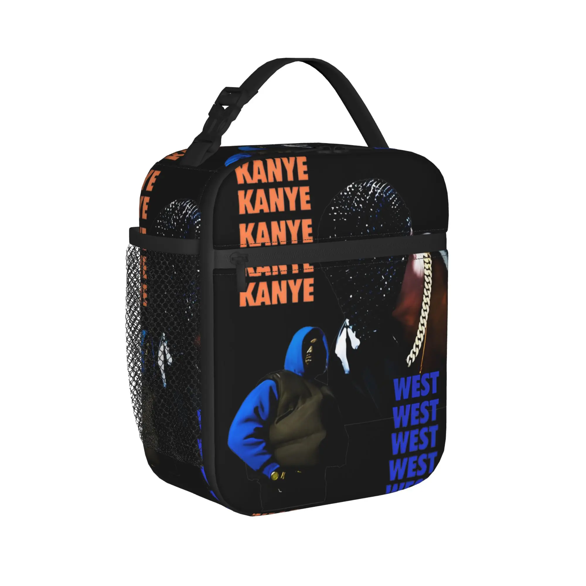 Kanye West Tlop Insulated Lunch Bags Hip Hop Rap Style Lunch Container Cooler Bag Tote Lunch Box Beach  Travel Food Handbags