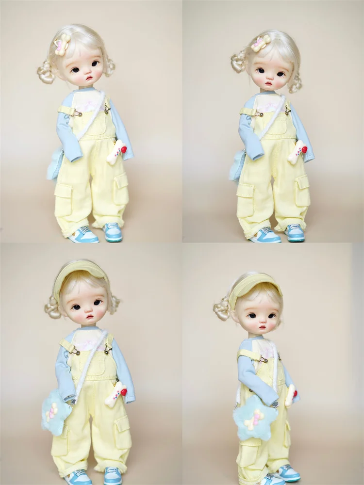 BJD doll overalls clothes for 1/6 1/5 1/4 BJD MSD YOSD doll suspenders pants doll clothing accessories