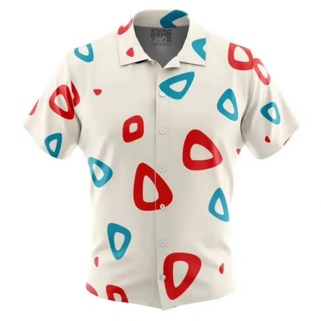 

Togepi Pattern Pokemon Button Up Hawaiian Shirt Leisure Dry Quickly Men's Shirt Kid's Clothing Tee Top Women's Clothing