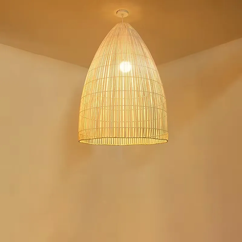 

Nordic Wabi Sabi Pendant Lights Rattan Art Led Chandelier Living Dining Room Droplight Home Decor Bar Loft Hanging Lamp Fixture