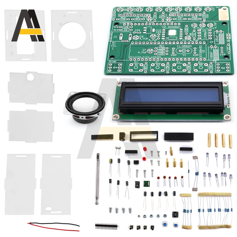 DIY FM Radio Electronic Kit Adjustable Frequency 87-108MHZ RDA5807 Display PCB Soldering Project Practice Solder Parts diy kits