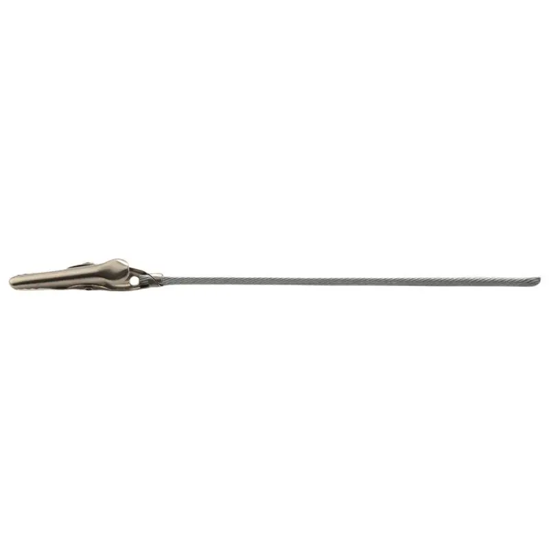 60 X Crocodile Metal Clips With Wire Stalk Alligator Clamps For Memo Note Card Holders-Y18A