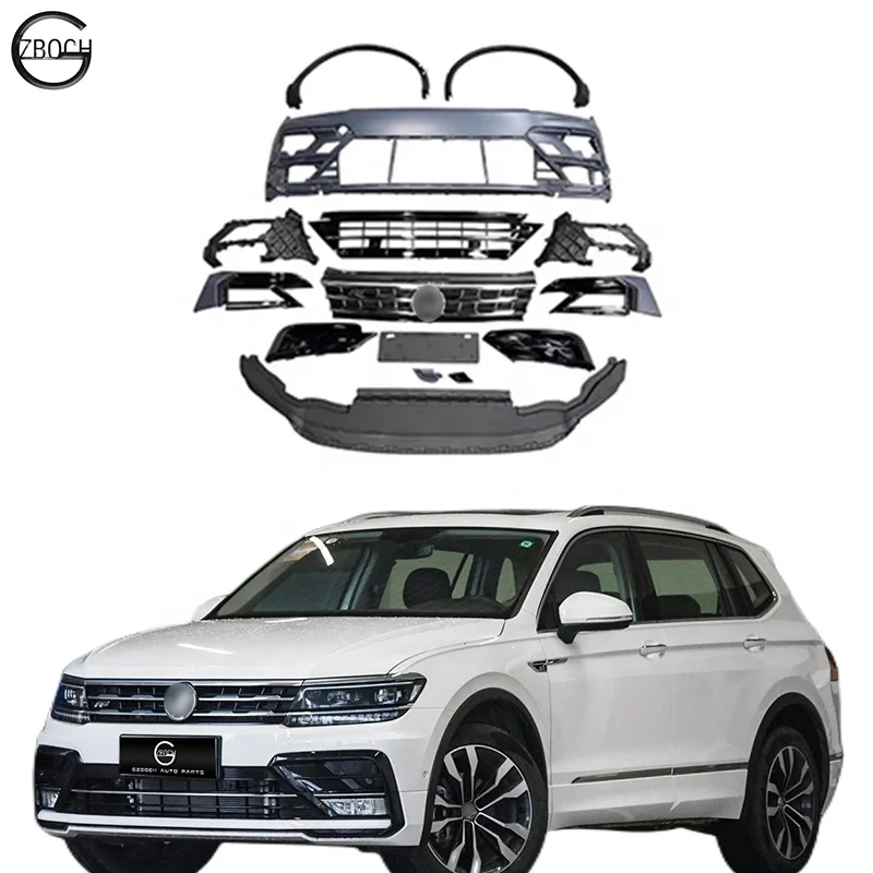 Auto Car Front Bumper Body Kits For Volkswagens Tiguan change to R-line style high guality PP body kit bumper parts