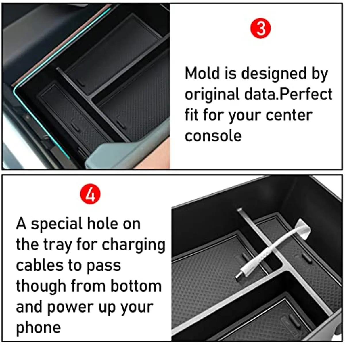 X5 G05/ X6 G06/ X7 G07 Center Console Organizer, Console Storage For BMW X5 G05/ X7 G07 2019-2024, X6 G06 2020-2024