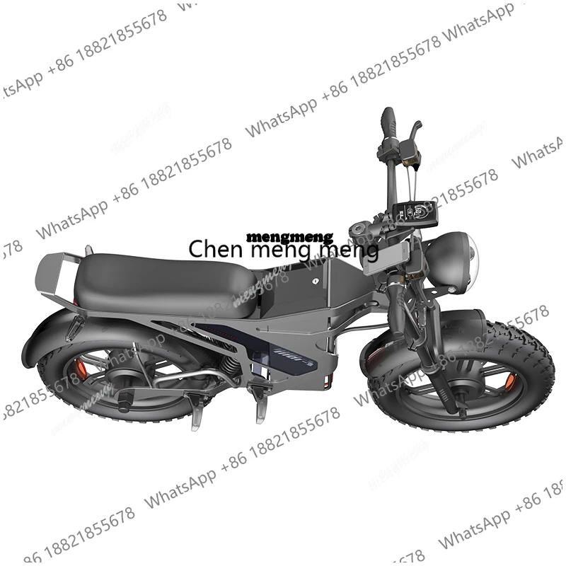 A61 48v 750W 1500w Dual Drive Fat Tire Electric Bike Full Suspension Turn Signals 60Ah Electric Motorcycle Moped