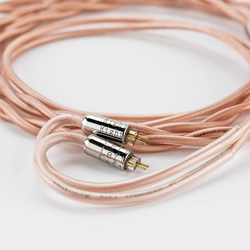 كابل سماعة أذن من MOONDROP SILVER PILL كابل ترقية سماعة أذن نحاسي مطلي بالفضة وخالي من الأكسجين