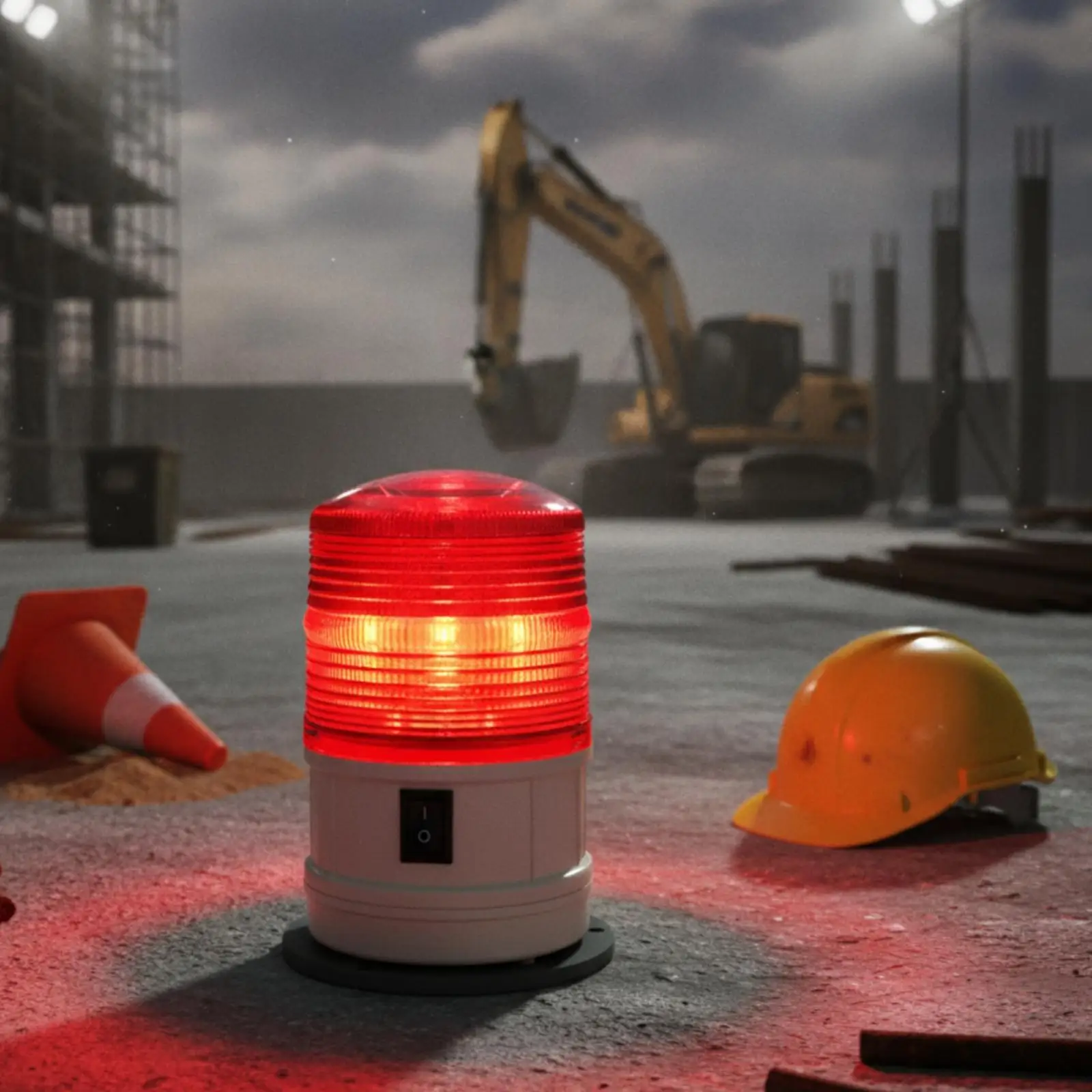Battery Powered Red Warning Light Beacon Portable LED Emergency Indicator for Car Garage Workshop Use