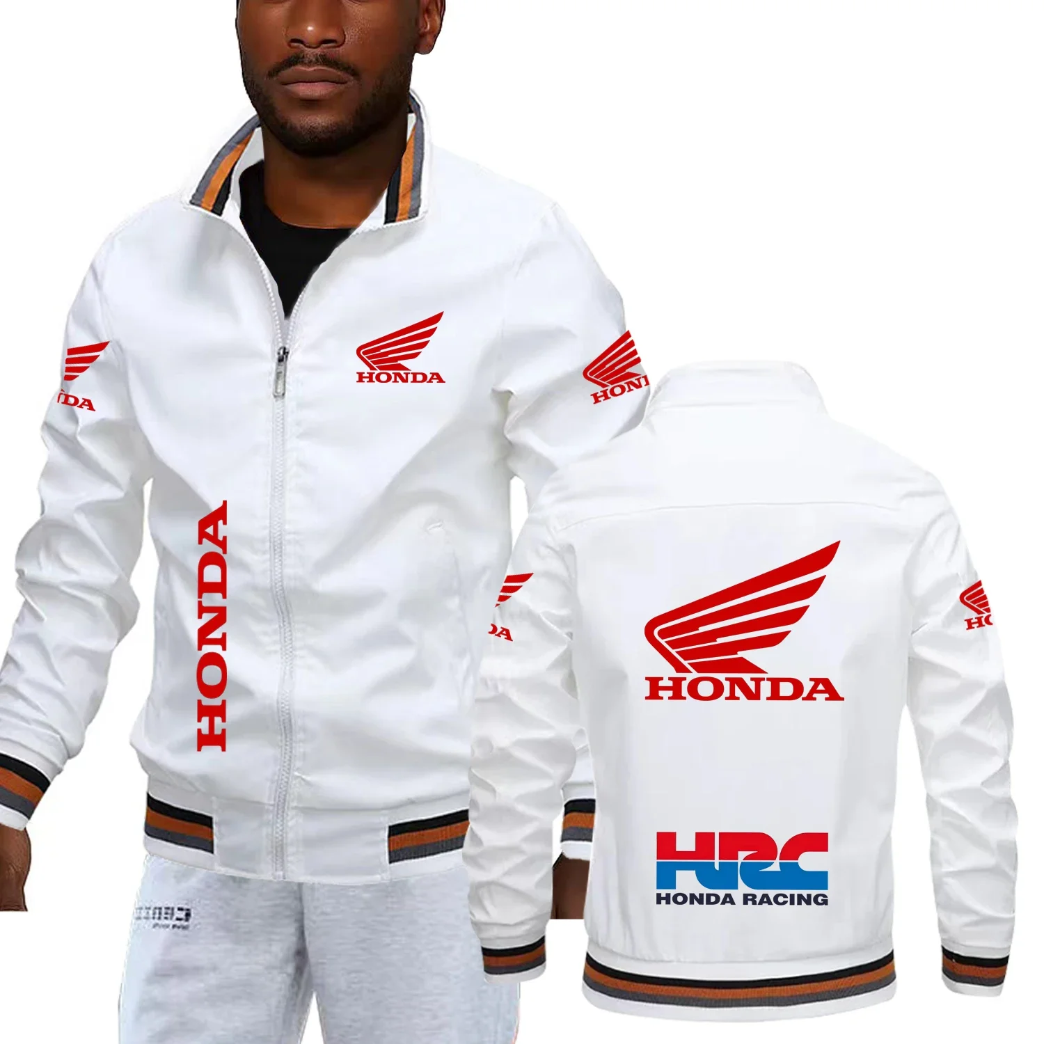 Spring/Autumn Honda Red Wing HRC Logo Motorcycle Riding Jacket Men's Running Sportswear Casual Top Motorcycle Windproof Jacket