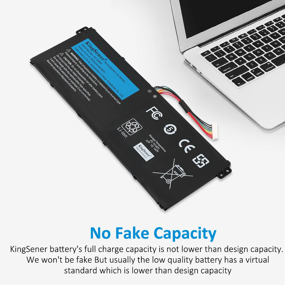 KingSener AC14B3K Laptop Battery For Acer Aspire R5-571T R5-571TG S14 CB3-511 Swift 3 SF314-51 R 11 R3-131T S14 15.2V 3220mAh