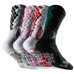 Professional Anti-Slip Thickened Towel Bottom Basketball Socks Crew Length Compression Sports Footwear for Optimal Performance