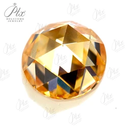 Moissanite Loose Gemstone Round Shape Flat Bottom Rose Cut Multicolor Top VVS Excellent Jewelry Making Pass Diamond Tester Stone