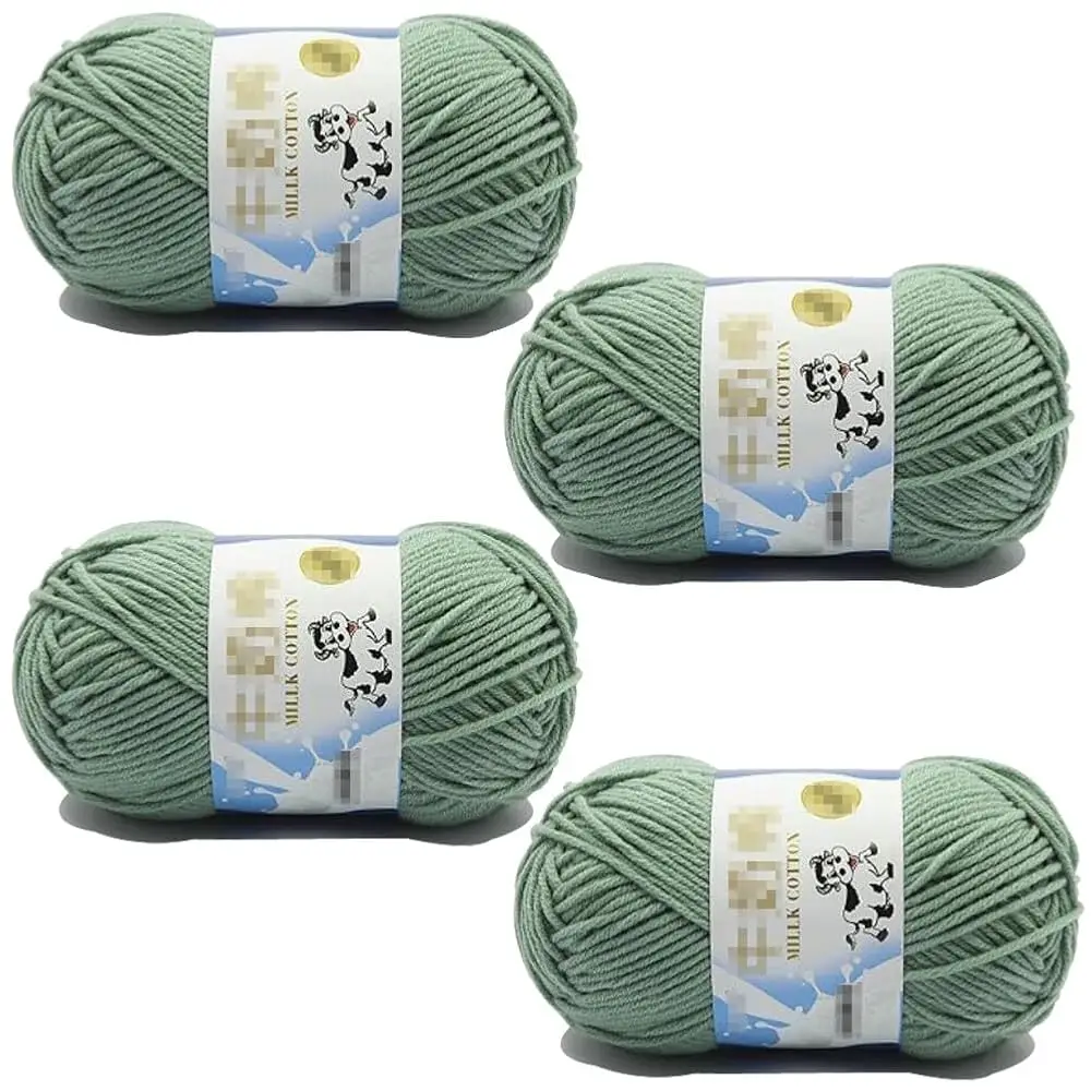 

4 рулона мягкой хлопковой пряжи Comfy Blend для вязания и рукоделия, материалы для творчества