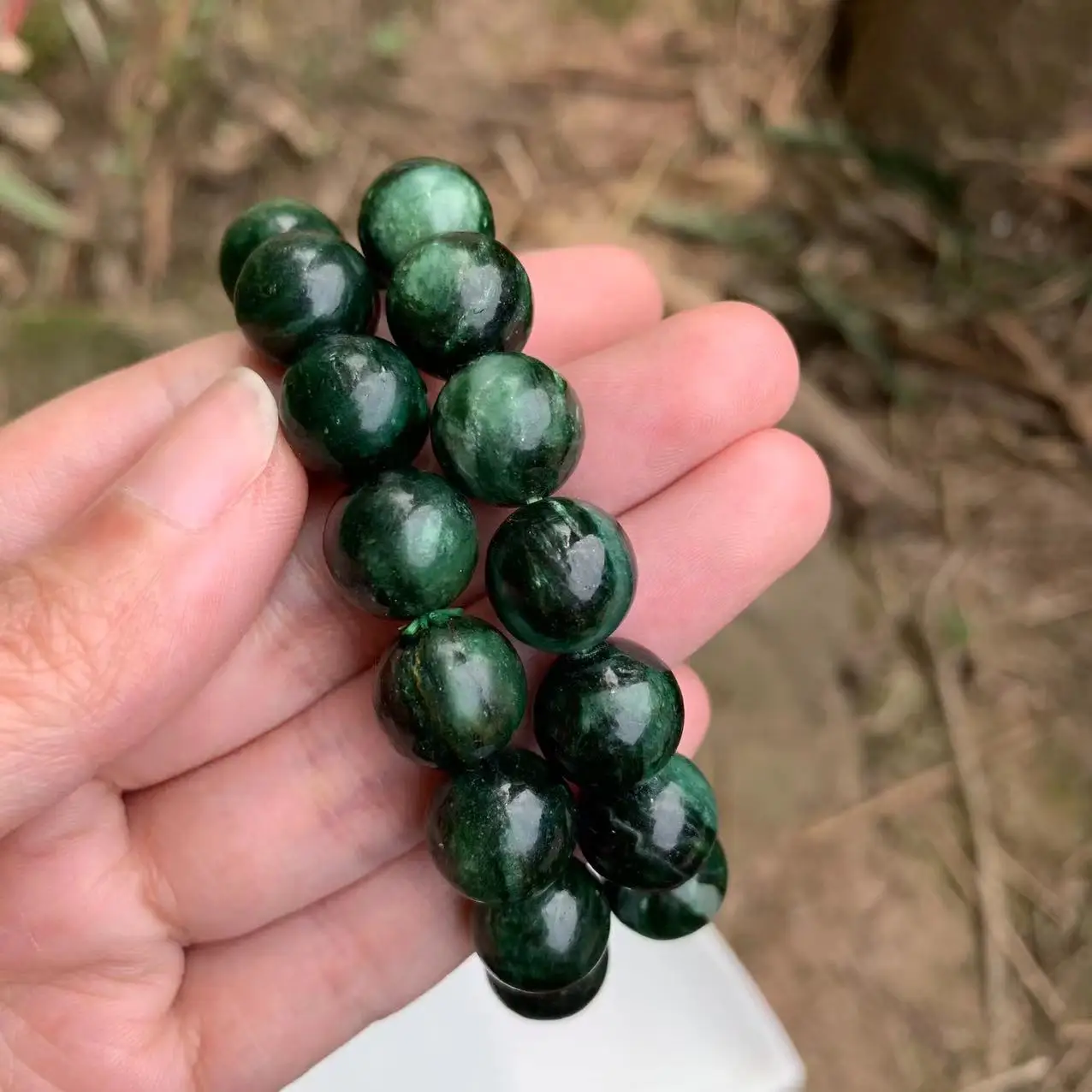 10MM Genuine Natural Green Seraphinite Beads Bracelet Gift Woman Round Beads Gemstone Women Men Clinochlore Crystal