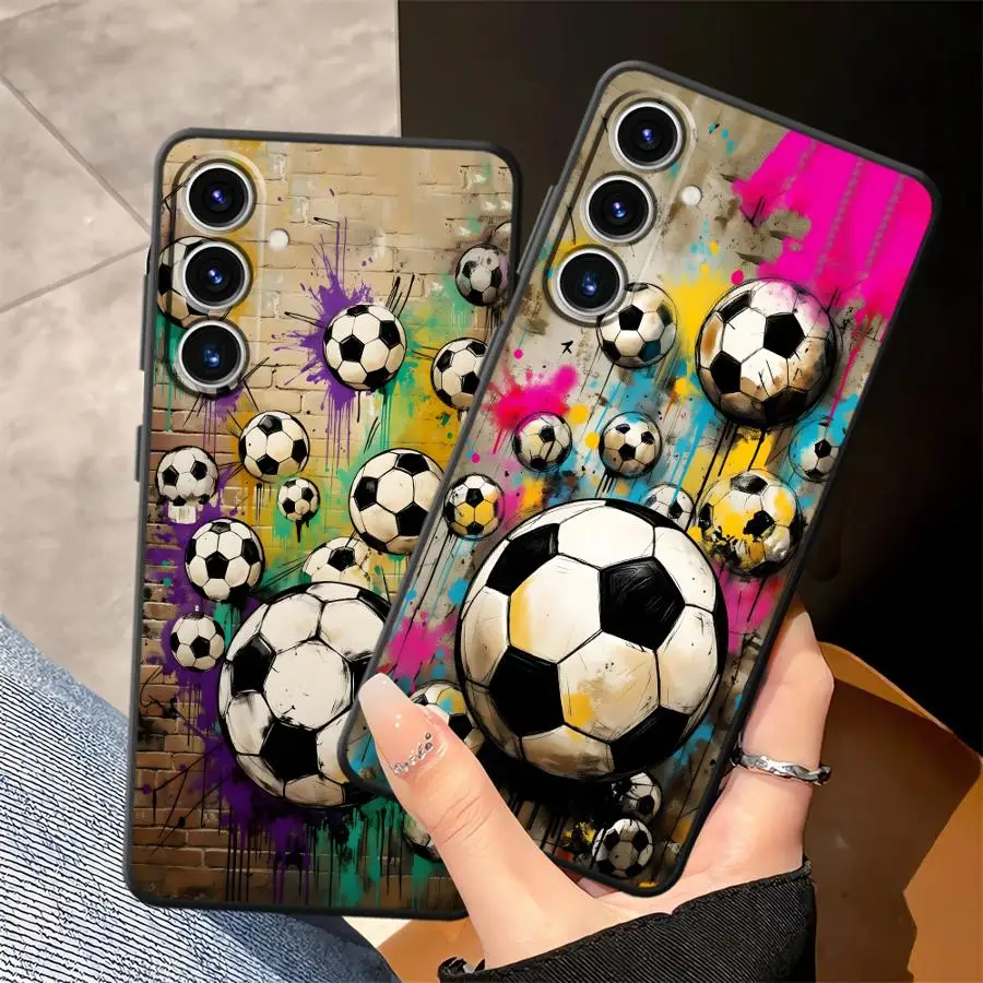 Football Art Painting Phone Cover Case for Samsung Galaxy A36 A05 A55 A73 A51 A52 A25 A16 A06 A37 A23 A57 A15 A53 A17 A50 A13