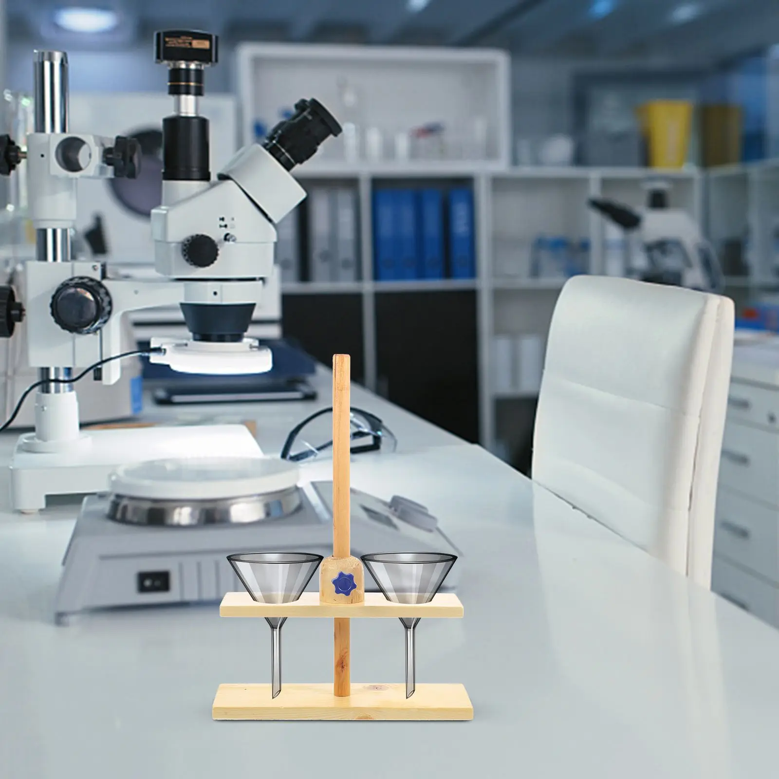 2 Holes Funnel Rack Laboratory Laboratory Supporting Tools Teaching Equipment Supplies for School Science Lab