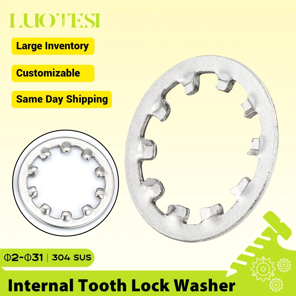 Internal Tooth Lock Washers 304 Stainless Steel M2 M2.5 M3 M4 M5 M6 M8 M10 M12 M13 M14 M15 M16 M17-M31 Star External Lock Gasket