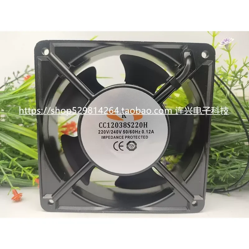 for New K 12CM Fan CC12038B220H S220H M 220 240V 50 60Hz Axial Flow Fan