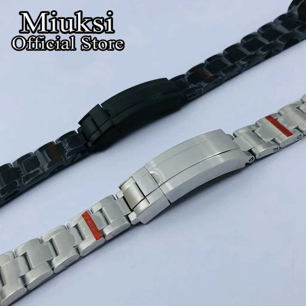 Miuksi 21mm 904L bracelet solid stainless steel watch band folding buckle fit Miuksi 43mm/44mm case