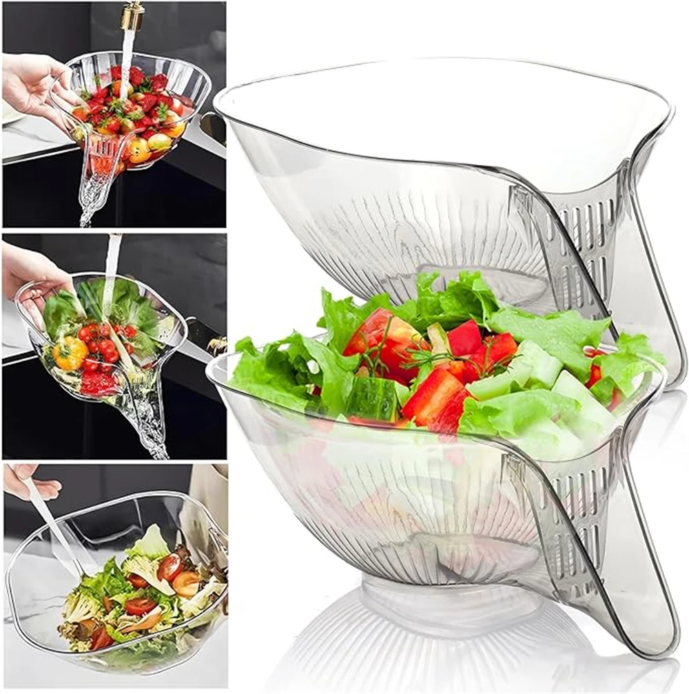 

Multi-functional Drain Basket Rice Drainage Basket Rice Filter Fruit and Vegetable Drainage Sieve Kitchen Supplies Small Tools