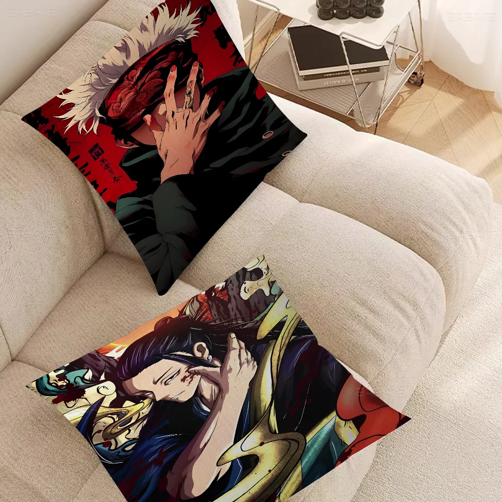 

Jujutsu Kaisen 45*45cm Cushion Cover Pillow Cover Decor Pillowcase Home Pillowcase For Couch Pillow